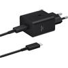 Samsung Caricabatteria Super Fast Charging 45W (con cavo) USB-C to USB-C, caricabatterie originale EP-T4511 45W, Nero