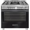 Glem Gas ST965MBK cucina Elettrico Nero, Antracite, Acciaio inox