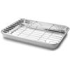 Lacor - 15563 - Vassoio Essential Rack, Acciaio Inox, Adatto al Forno, Adatto al Congelatore, 23,5x15,5x2,5 cm