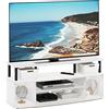 Furinno Jaya Grande Centro di intrattenimento può Contenere Fino a 55 in TV, Legno, White, 40.1 (D) x 119.9 (W) x 49.8 (H) cm