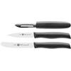Zwilling 38738-000-0 Twin Grip Set Coltelli, 3 Pezzi, Nero