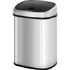HOMCOM bidone infrarossi cestino infrarossi pattumiera infrarossi cestino homcom pattumiera homcom Argento, nero 40.9 × 28.9 × 75cm|Aosom