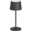 Wilmà Mini Lampada da Tavolo Led Ricaricabile Impermeabile Autonomia 5h | Lampada da Comodino in Alluminio IP54, Lampada Dimmerabile Led Ricaricabile Senza Fili con Touch Control e Antiribaltamento