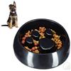 Relaxdays Ciotola Anti-Ingozzamento per Cani e Gatti, Lenta Assunzione del Cibo, Lavabile in Lavastoviglie, Nero