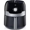 alpina Airfryer - Friggitrice ad aria calda da 3,5 l, 1400 W, temperatura regolabile da 80 a 200 °C, per 3 a 5 persone, forno con timer fino a 60 minuti, lavabile in lavastoviglie, in metallo, colore:
