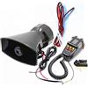 Dhuile Sirena di Allarme 12V 80W per Auto e Veicoli - Altoparlante con Microfono e Sistema PA - Corno di Emergenza per Furgoni e Camion