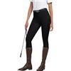 MoFiz Pantaloni Equitazione Donna Leggins Equitazione Pantaloni alla Zuava in Silicone a Seduta Intera Pantaloni per Estivi Nero M