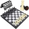 Various Scacchiera magnetica, gioco da tavolo portatile, con custodia, da viaggio, per bambini e adulti