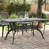 Vidaxl Tavolo da Giardino Nero 150x90x72 cm in Alluminio Pressofuso