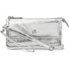dR Amsterdam Assortito, Borsa a Tracolla/Pochette Donna, Silver, M