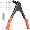Ceisazira Rivettatrice Manuale, Rivettatrices Professionales per Rivetti, Kit Pistola a Rivetti 4 Teste, Spararivetti, Set di Pinze per Rivettis, Contiene 200 Pezzi di Rivetti e 4 Punte da Trapano