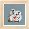 RIOLIS Set Punto Croce Amore, Cotone, Multicolore, 9 x 9 x 0.1 cm