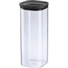 Westmark Barattolo in vetro con coperchio in silicone - Pratico barattolo con coperchio per spaghetti (fino a 26 cm), pasta, tè, spezie ecc. quadrato, impilabile - 2.230 ml