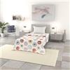 Italian Bed Linen Trapuntino Estivo Linea BASIC Made in Italy Copriletto Stampato in Morbida Microfibra - Trapunta Primavera Estate Mezza Stagione - Circle, Singolo 160x240cm