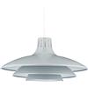 Relaxdays Lampadario a Sospensione, Paralume in Ferro, Cavo Regolabile, 102x36 cm, E27, Soggiorno, Cucina, Sala, Grigio
