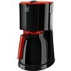 Melitta 1017-10 Libera installazione Macchina da caffè con filtro 8tazze Nero, Rosso