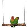 Nynelly Altalena per uccelli per animali domestici, altalena per pappagalli, giocattoli in legno naturale per parrocchetti, calopsitte, conuri, inseparabili, canarini, pappagalli africani piccoli e