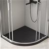 EMKE Piatto doccia 80 x 80 cm, piatto doccia 80 x 80 cm, piatto doccia piatto piatto piatto antiscivolo ritagliabile nero