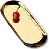 XUEHOU Vassoio decorativo dorato, ovale dorato, piatto da dessert, piccolo espositore per gioielli, in acciaio inox, ovale, per cucina, tavolo da toeletta, decorazione