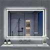 S'bagno Bluetooth-Specchio-Bagno-con-Luce-Led-80x60cm, Specchio-Bagno-Led Anti-Fog, 3000K-6500K, Dimmerabile, Memoria, Vetro Temperato HD, IP44-Specchio-Retroilluminato-Bagno, Orizzontale/Verticale