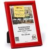 3-B Cornice per foto ULM 9x13 cm - rosso - Portafoto in legno con vetro acrilico