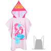 JORAKI Poncho da Bagno per Bambini, Asciugamano da Spiaggia per Bambini Teli Mare Accappatoio con Cappuccio per Ragazze Ragazzi Bambini Asciugamano 6-14 Anni