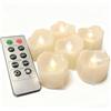 Erosway Candele elettriche, realistiche sfarfallanti a batteria, 200 ore di utilizzo non stop con timer a 2/4/6/8 ore e telecomando a 10 tasti(bianca)
