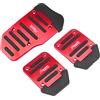 Adunsiaoto Set di 3 Pedali per Pedales del Freno Antiscivolo per Auto, Copripedali Antiscivolo per Auto Pedali, Alluminio Auto Pedale Pedale Pastiglie Autos Antiscivolo Pedali Freno Pedale(Rosso)