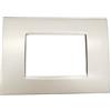 TOT ELECTRIC Placche compatibili con bticino living light AIR placca rigida filo muro quadra per supporti LN4703C (4 Posti, T00 - Champagne)
