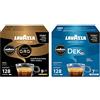 Lavazza A Modo Mio Capsule Qualità Oro Caffè d'Altura, 128 Capsule Caffè, con Note di Frutta e Fiori, 100% Arabica, Intensità 9 & Dek Cremoso, 128 Capsule Caffè, per un Espresso Decaffeinato