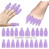 OOTDAY Set di 20 fermagli per unghie, doppio cursore per unghie e smalto per unghie dei piedi, colore: viola