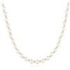 GAVU Collana Perle Uomo Donna, Collana di Perle di Conchiglia Bianche Unisex 45cm