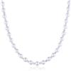GAVU Collana Perle Uomo Donna, Collana di Perle di Conchiglia Bianche Unisex con Diamanti 45cm