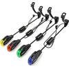 Hirisi Tackle Scambisti per pesca alla carpa, LED allarmante, set di indicatori di morso rosso, giallo, blu, verde, 4 in custodia