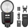Godox V1Pro-N Speedlite flash per fotocamera a testa tonda per Sony,con sub-flash rimovibile SU-1,batteria di ricarica USB-C, HSS TTL wireless 2.4G X per Nikon D750 D810 Z7 Z6