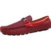 Evoga Mocassini uomo Class eleganti estivi scarpe espadrillas shoes (41, Rosso)