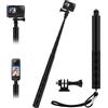 Wiseten 150CM Bastone Selfie Stick per GoPro Insta360, Allungabile Selfie Vlog Maniglia Portatile Fotocamera Accessori per GoPro Hero 12 11 10 9 8 7 6 Black insta360 X3 X4 DJI Action