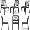 REDÒKASA Set 6 sedie in polipropilene MEDEA, MADE IN ITALY, impilabile, idrorepellente, resistenza raggi UV, design moderno per sala da pranzo, cucina, sala d'attesa, bar, ristoranti, giardino (Antracite, 6)
