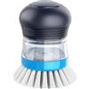 MR.SIGA Spazzola per lavello con dispenser di detersivo, spazzola da cucina per la pulizia di stoviglie, pentole, padelle e lavelli