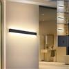 KUKAK Applique da Parete Interno,30W LED 3000K/4000K/6000K Lampada da Parete,Moderno Up Down Lampade Muro, Plafoniera da Parete Alluminio per Bagno Soggiorno Camera da Letto Scale Corridoio 96CM Nero