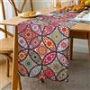 Hanrunsi Runner Capodanno Moderno Marocchino Mandala Runner Floral Motivi Rettangolare Runner Decorativo per Sala da Pranzo Cucina Runner Lino Tavolo Bohémien Tovaglia 33 x 183cm Rosso Porpora Runner Tavolo A