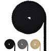 FORBELL Cordoncino di cotone, corda di cotone macramè, diverse misure, per lavori fai da te, regali (nero, 10 mm (10 m)
