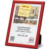 3-B Cornice per foto ULM 15x21 cm - rosso - Portafoto in legno con vetro acrilico