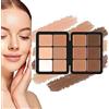 Hualabo Concealer Palette,12 Colors Makeup Cream Blush Palette,Concealer Foundation Palette,Long-Wearing Full Coverage Makeup for All Skin Types (1#, 12cm)