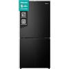 Hisense RQ5P470SAFE, Frigorifero Americano Quattro Porte, Classe E, Black Inox, Total No Frost, WiFi, Metal cooling, Zona convertibile, 483 litri, Controllo elettronico touch