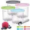 DAZZTIME Contenitori per Gelato,Contenitore Creami per macchina da gelato Ninja Creami,4 Pezzi Accessori gelatiera serie per serie NC301 NC300 NC299AMZ,con Coperchio,senza BPA 16 oz.