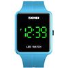Gosasa Classic Square Face Unisex Donna Uomo Digitale Multifunzione Outdoor Casual Orologio Conto alla rovescia 50M Impermeabile Led Light Orologio da polso, 1541-azzurro, Digitale