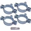 SKIR'CO (4 pezzi) Staffe per tubi da 47-51 mm, morsetti per tubi, supporti per tubi per montaggio a parete e a soffitto