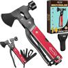 RoverTac Camping Essentials, Multi Strumento Ascia Ascia Attrezzatura da campeggio, 14-in-1 Multitool Coltello Martello Pinze Sega Bottiglia Apriscatole Cacciavite, Regali per uomini Lui Papà