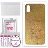 apgo BACK SKIN Film Pellicola protettiva Protezione Posteriore per Apple iPhone X, skin sticker film foil vinyl Oro Antico